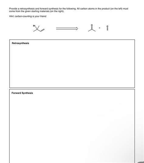 Solved Provide A Retrosynthesis And Forward Synthesis For Chegg
