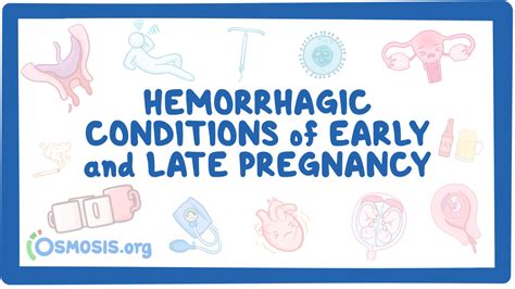 Hemorrhagic Conditions Of Early And Late Pregnancy Video Causes And Meaning Osmosis