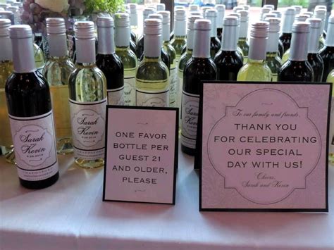 Small Wine Bottles Wedding Favors