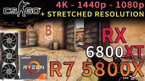 CS GO RX 6800 XT Ryzen 7 5800X 4K 1440p 1080p Max Low