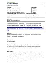 Actividad Administracion De Cuentas Clave Doc Reporte Nombre