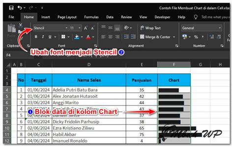 Membuat Chart Di Cell Excel Cara Membuat Chart Di Excel