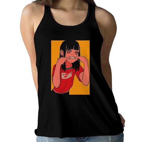 Anime Girl Lofi Aesthetic Retro 90s Japanese Waifu Kawaii Women Flowy Tank Seseable Uk