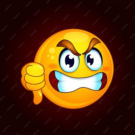 Free Vector Hand Drawn Hate Emoji Illustration