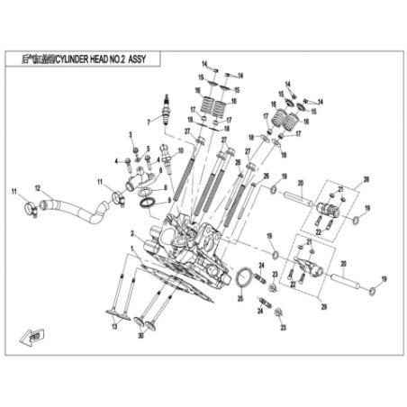 Vue Eclatee Piece Culasse N Cfmoto Cforce Eps L E