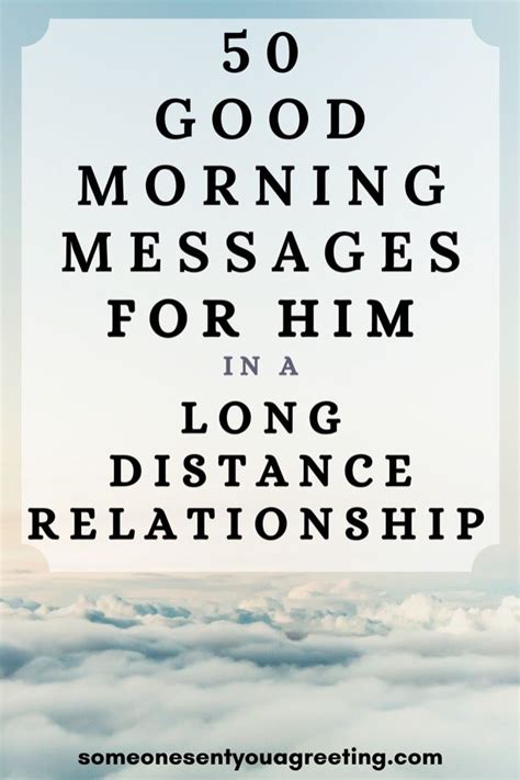 Clouds With The Words Good Morning Messages For Him In A Long