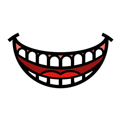 Big Happy Toothy Cartoon Smile vector icon 553805 Vector Art at Vecteezy