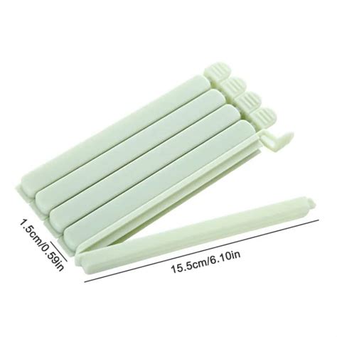 5pcs Food Sealing Clips Plastic Bag Sealer Stick With Rubber Handle