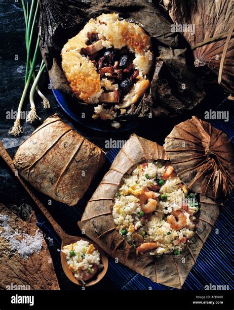 Lotus leaf rice Stock Photo - Alamy