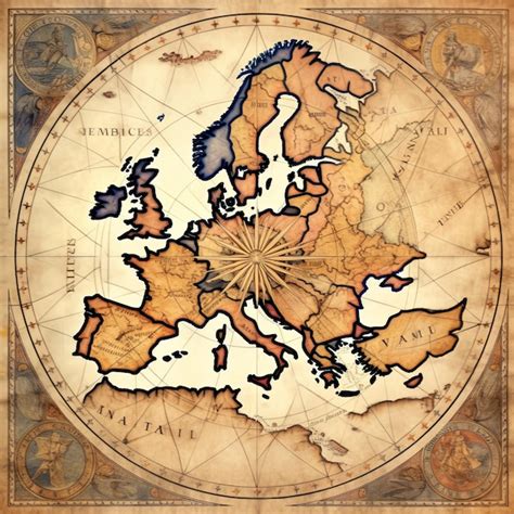 El antiguo mapa de Europa | Foto Premium