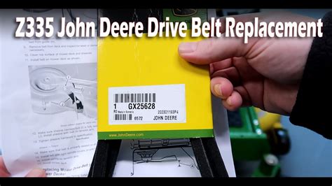 Z335 John Deere Deck Drive Belt Replacement John Deere V Belt GX25628