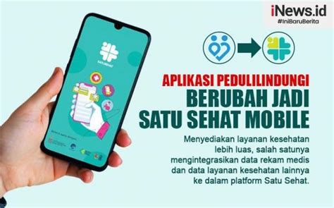 Infografis Aplikasi PeduliLindungi Berubah Jadi Satu Sehat Mobile