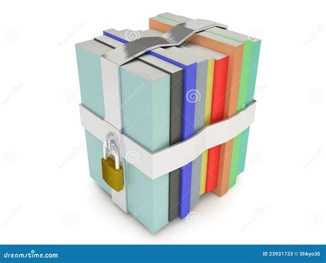 Line of books locked stock illustration. Illustration of blue - 23931733