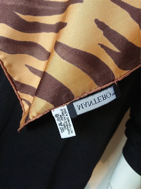 Mantero Viii Women Silk Scarf Spotted Pattern Vintage Hand Etsy