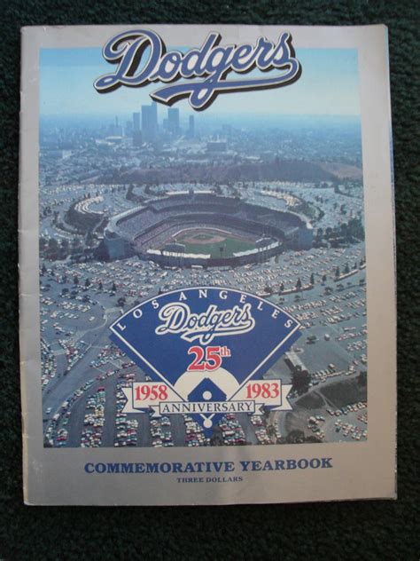 Los Angeles Dodgers 25th Anniversary Commemorative Yearbook Unknown