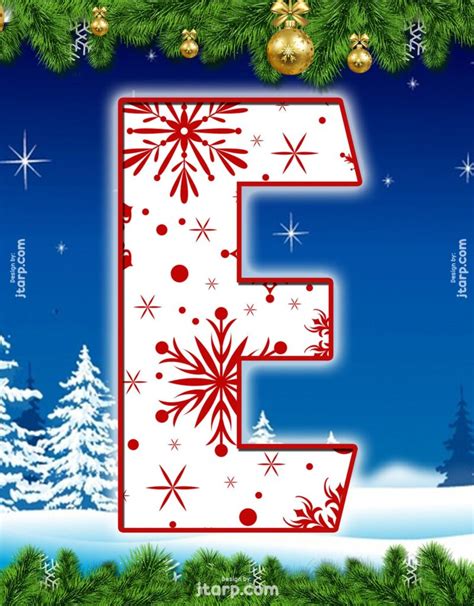 Merry Christmas Letter E