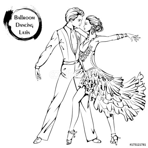 Ballroom Dancing Coloring Pages Sketch Coloring Page