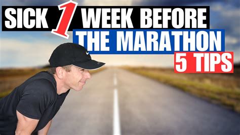 Sick During Marathon Taper With One Week Until Race Day 5 Tips Youtube