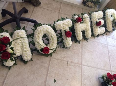 Mother Letter Funeral Flowers Remembrance Flowers Memorial Flowers Mothers Day Flowers