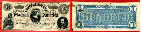 Csa Konf Derierte Staaten Von Amerika Dollars Banknote Confederate