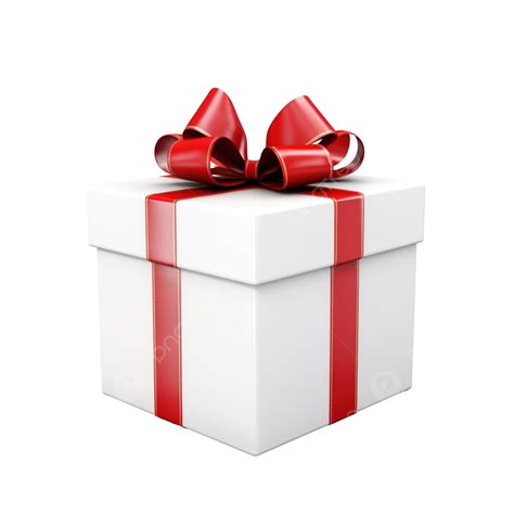 White T Box With Red Ribbon Birthday T Box T Box Present