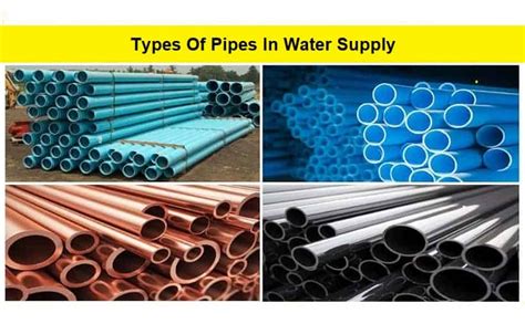 Types Of Pipes Used In Water Supply System Daily Civil