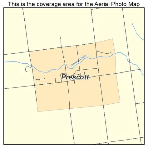 Aerial Photography Map of Prescott, MI Michigan