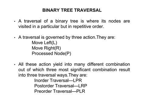 Tree Traversal Algorithm In Data Structure Ppt