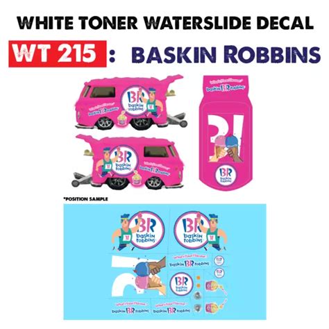 WT215 WHITE TONER Waterslide Decals BASKIN ROB For Custom 1 64 Hot Wheels 6 69 PicClick AU