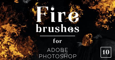 Fire Photoshop Brushes, Brushes Including: fire & burn - Envato Elements