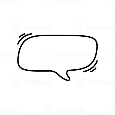 Hand Drawn Text Box Cute Cartoon Style Talking Dialogue Png