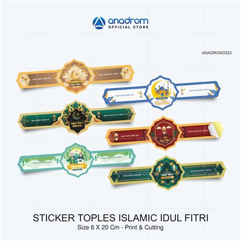 Jual Sticker Toples Islamic Idul Fitri Sticker Toples Eid Mubarak