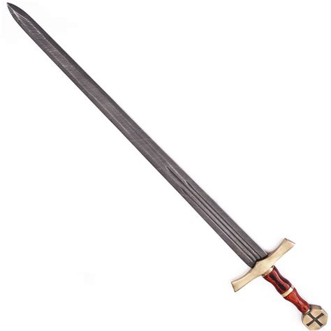 40 Inch Holy Knights Damascus Steel Templar Knight Sword Wit Inspire