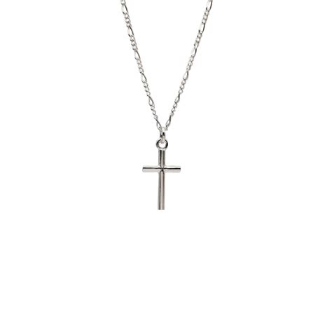 Colgante Cruz Chica Y Cadena Plata Fina Hombre Joven Unisex Joyas