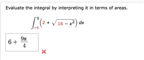 Solved Evaluate The Integral By Interpreting It In Terms Of