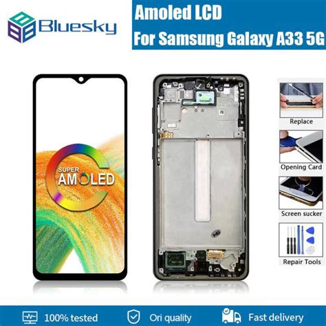 Bluesky Super Amoled For Samsung Galaxy A33 5g Lcd Display Touch Screen Digitizer With Frame For