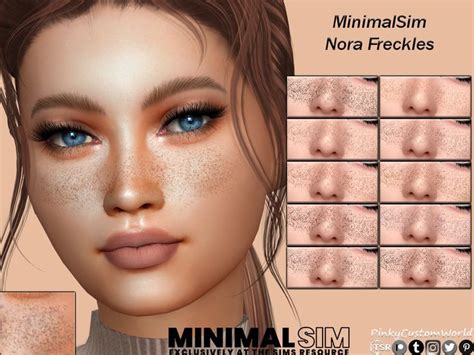 Minimalsim Nora Freckles In Freckles Sims Cc Skin Sims