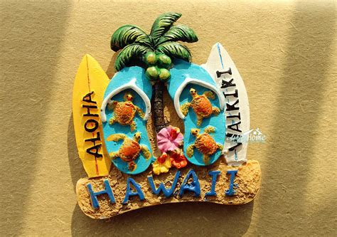 Waikiki Beach Hawaii Usa Tourism Travel Souvenir D Resin Fridge Magnet