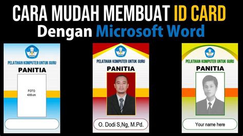 Cara Membuat Id Card Dengan Microsoft Word