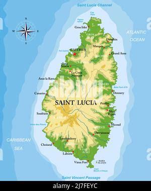 Mappa Fisica Molto Dettagliata Dell Isola Di Saint Martin In Formato