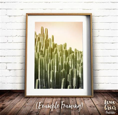 Cactus Print, Cactus Wall Art, South Western Print, Green Cactus ...