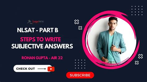 PART B STEPS TO WRITE SUBJECTIVE ANSWERS NLSAT NLSIU BANGALORE