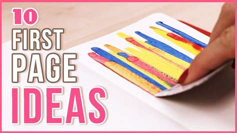 10 Ideas For The First Page In Your Sketchbook Art Journal Thursday