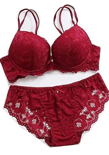 Maroon Daily Wear Embroidered Soft Net High Cut Pantie And Bra Lingerie Set At Best Price In