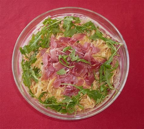 Pasta Mit Rucola Mascarpone Und Parmaschinken Von Derpanscher