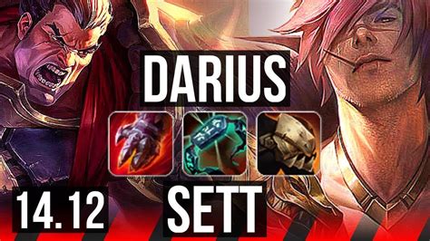 DARIUS Vs SETT TOP 7k Comeback EUNE Master 14 12 YouTube