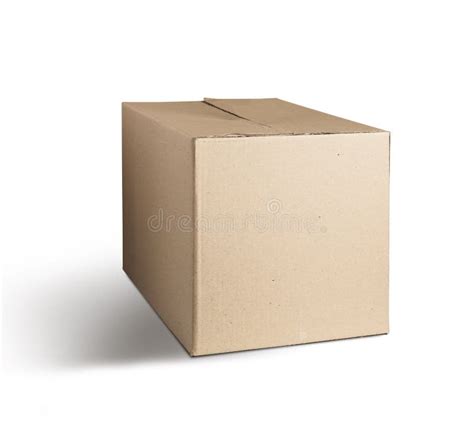 Cardboard Box Open Isolated On White Background Stock Image Image Of