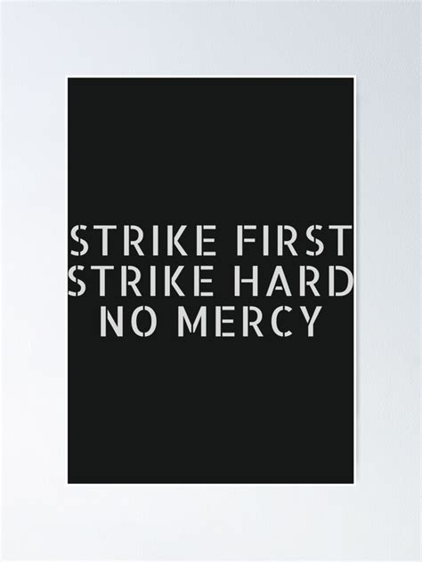 Cobra Kai Strike First Strike Hard No Mercy Poster For Sale By