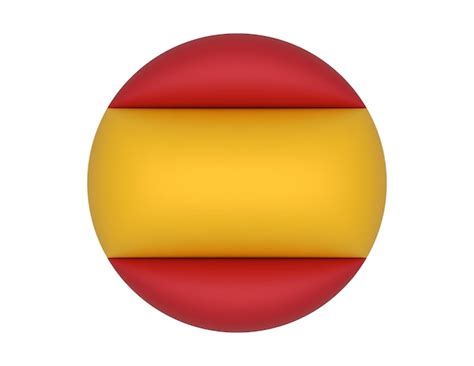 Premium Vector 3d Spain Flag Circular