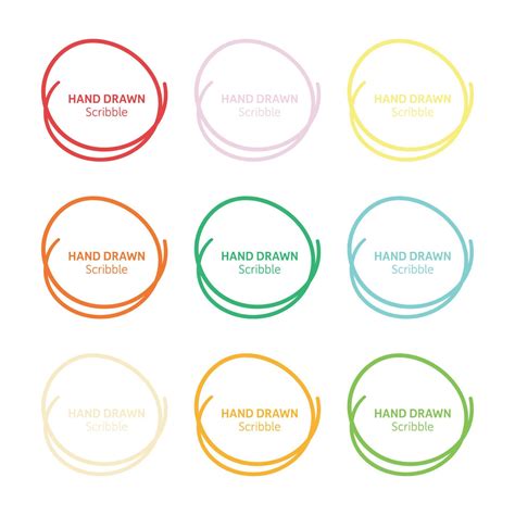 set  hand drawn scribble  vector art  vecteezy